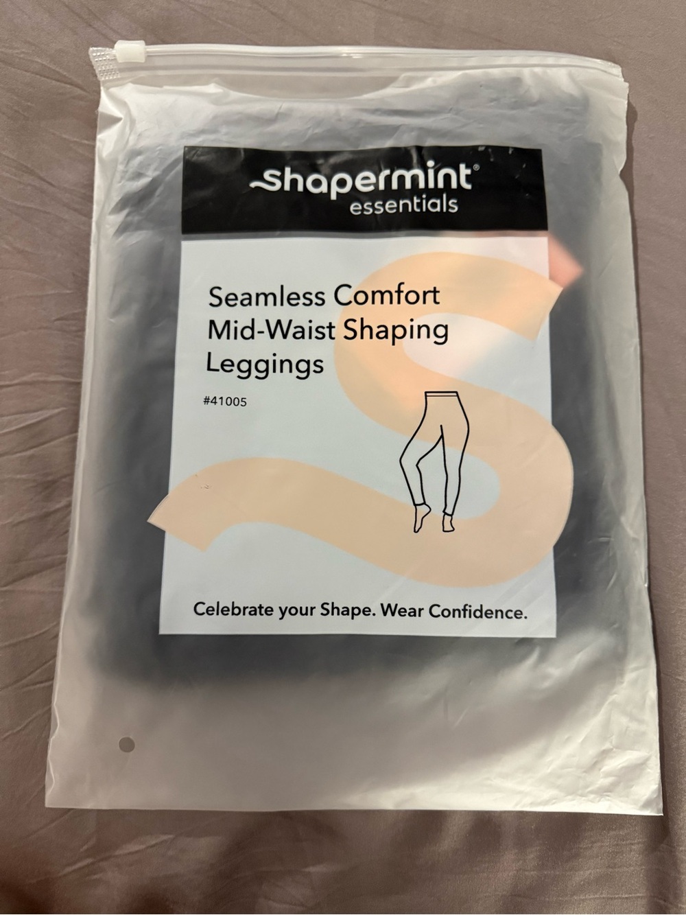 Shapermint Black Seamless Mid-Waist Shaping Leggings